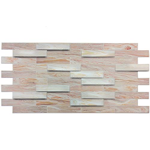 Pannelli parete PVC Finta pietra Termoformato 3D - ROVERE mis.48x98 cm