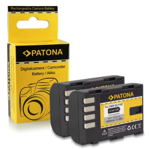 PATONA 2x Batteria DMW-BLF19E Compatibile con Panasonic Lumix DMC-GH3, DMC-GH4, DMC-GH4, DC-G9