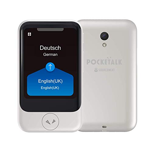 POCKETALK S  traduttore vocale e video Bianco - dispositivo di traduzione bidirezionale con Sim dati globali integrata, funziona in oltre 130 paesi, supporta 82 lingue