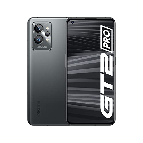 realme GT 2 Pro 5G, Smartphone, Snapdragon 8 Gen 1, AMOLED 120Hz, 50MP OIS, Sensore Sony IMX766, Batteria 5.000mAh, Ricarica SuperDart 65W, NFC, DualSim, BT 5.2, 8+128 GB, Steel Black