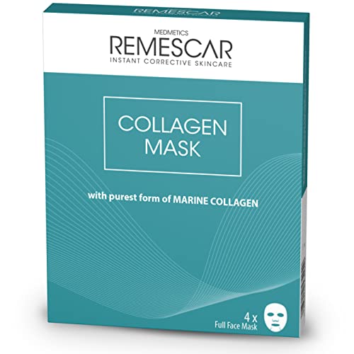 Remescar - Maschera Viso al Collagene - 4 Maschera in Tessuto per i...