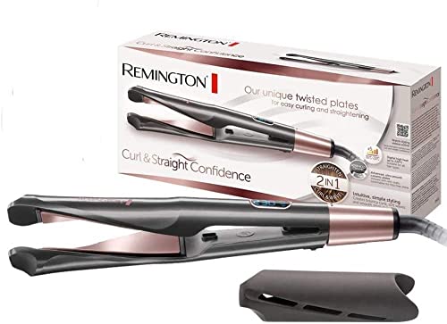 Remington Piastra Per Capelli, Arricciacapelli Due In Uno, Piastre curve ed ondulate che permettono styling riccio o liscio, 150 -230 °C, S6606B