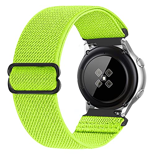 RockloookY Cinturino elastico da 20mm compatibile con Galaxy Watch Active Active2 40mm 44mm Galaxy Watch 3 41mm Gear Sport, cinturino di ricambio in nylon morbido per donna uomo (giallo)