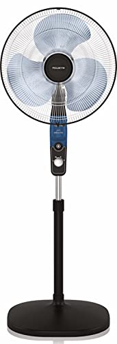 Rowenta VU4420 Essential+ Anti-mosquito, Ventilatore a Piantana, 3 Velocità, fino a 55 m3 min a Velocità massima, Funzione anti-zanzare Ergonomica, Compatto, Nero