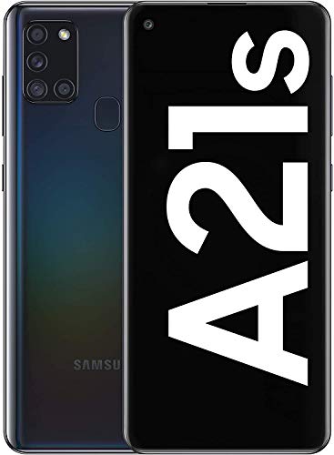 Samsung Galaxy A21s, Smartphone, Display 6.5  HD+, 4 Fotocamere Posteriori, 32 GB Espandibili, RAM 3 GB, Batteria 5000 mAh, 4G, Dual Sim, Android 10, 192 g, Nero (Black)
