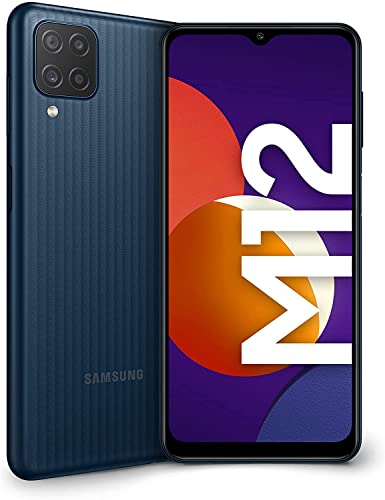 Samsung Galaxy M12 Smartphone Android 11 Display da 6,5 Pollici 4 GB di RAM e 128 GB di Memoria Interna Espandibile Batteria da 5.000 mAh, Nero (Black) [Versione Italiana]