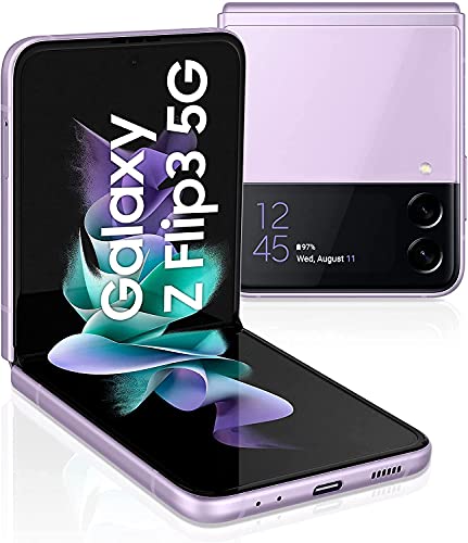 Samsung Galaxy Z Flip3 5G Smartphone Sim Free Android Pieghevole telefono 128GB Lavanda (Versione UK)