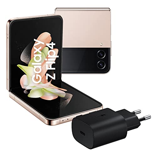 Samsung Galaxy Z Flip4 Smartphone 5G, Caricatore incluso, Sim Free Android Telefono Pieghevole 128GB, Display Display Dynamic AMOLED 2X 6.7” Super AMOLED 1.9”1,2 Pink Gold 2022 [Versione Italiana]