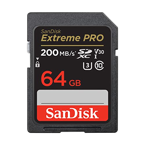 SanDisk Scheda SDXC Extreme PRO da 64 GB + RescuePRO Deluxe, fino a 200 MB s, UHS-I, Classe 10, U3, V30
