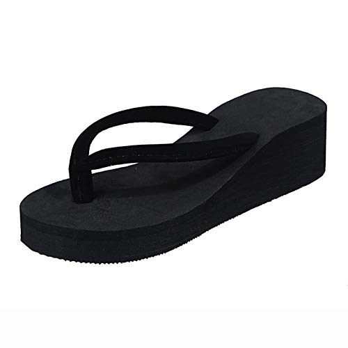 scarp donna casual scarpe strass donna ciabatte lavabili in lavatrice ciabatt donna estiv ciabatte nere donna sandali donna tacco (20A-Black,36)