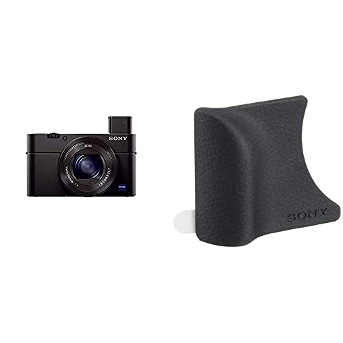 Sony RX100 III Fotocamera Digitale Compatta, Sensore da 1.0  , Ottica 24-70 mm F1.8-2.8 Zeiss, Schermo LCD Regolabile & AGR2 Impugnatura per DSC RX100, DSC RX100M2, DSC RX100M3, DSC RX100M4