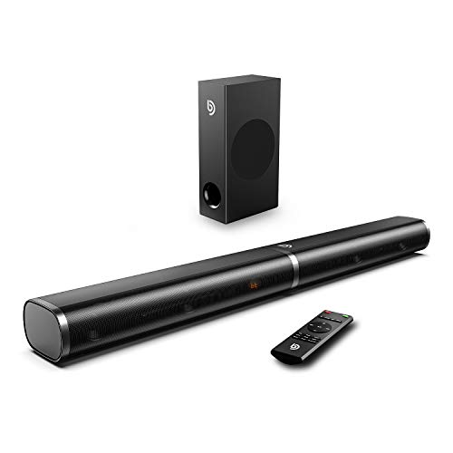 Soundbar 2.1 canali con altoparlante subwoofer 190 W, soundbar TV HDMI, soundbar wireless Bluetooth 5.0, home cinema per TV, PC, PS4, PS5, laptop, tablet -Tapio III, nero