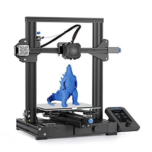 Stampante 3D Creality Ender-3 V2, con scheda madre silenziosa e ripresa della stampa, pratica cassetta degli attrezzi,filamento stampante 3D da 1,75 mm TPU, PLA, ABS adatto