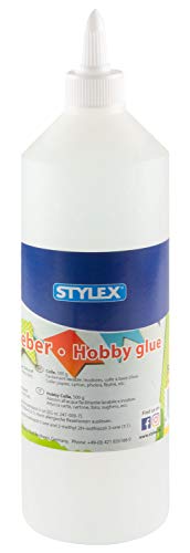 Stylex 23344 - Colla liquida trasparente, senza solventi a base d acqua, ideale per la produzione di slime fai da te e per lavori di bricolage