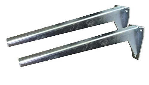 Sunload, supporti per mensola con profilo ad L, in acciaio zincato 380 mm, 2 pezzi