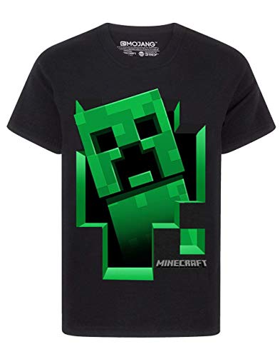 T-Shirt Minecraft T-Shirt Ragazzi rampicante all Interno del Cima del Giocatore 12-13 Anni