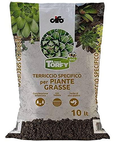 Terriccio per piante grasse e succulente Torfy BIO da 10 lt.