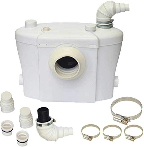 Trituratore Maceratore per WC con FILTRO Antiodore & Silenzioso Lame in Acciaio Inox - 3 allacci disponibili
