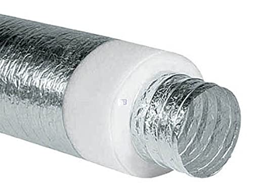 Tubo Flessibile Alluminio Isolato Afonico Aria Calda Fredda VMC 10 metri DN 102