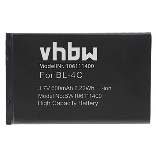 vhbw batteria compatibile con Brondi Amico Ramos, Amico Semplice +, Amico Sicuro +, Fox, President smartphone cellulare (600mAh, 3,7V, Li-Ion)