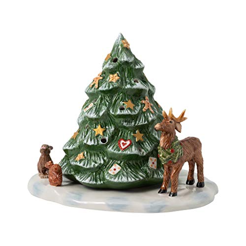 Villeroy & Boch Christmas Toys Albero di Natale con Animali della Foresta, Porcellana, Multicolore, 23 x 17 x 17 cm
