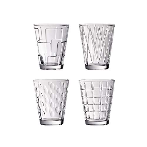 Villeroy & Boch Dressed Up Bicchieri per Acqua, Set da 4, 310 ml, Cristallo, Trasparente