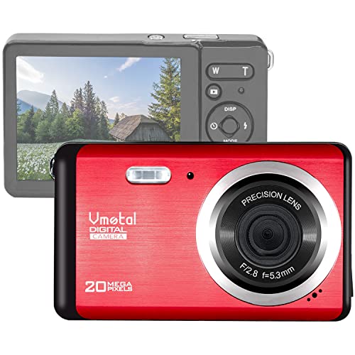 Vmotal GDC80X2 Fotocamera Digitale compatta con Zoom Digitale 8X   20 MP Macchina Fotografica compatta FHD   2,8  Schermo LCD TFT Fotocamera per Bambini Principianti Anziani Regalo (Rosso)