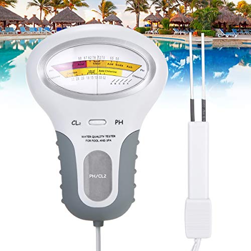 Vogueing Tool Misuratore di livello 2-in-1 cloro e PH Meter Meter Misuratore di qualità dell acqua portatile per piscina Spa Acquario