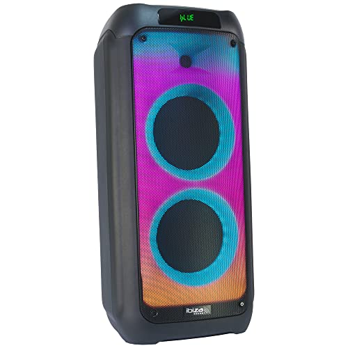 WAVE8 - Ibiza Sound - SPEAKER 2x8      600W con USB SD BLUETOOTH - Effetti luce FLAME e connessione wireless TWS