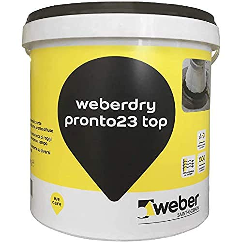 weberdry pronto 23 top Impermeabilizzante a base bitume pronto all uso, nero, 5 kg