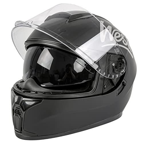WESTT Storm X casco integrale moto I casco moto nero opaco I casco moto resistente agli urti I casco integrale uomo e donna I casco per ciclomotore I certificato ECE | Taglia L
