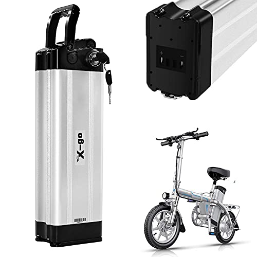 X-go Batteria per Bici Elettrica 36V 10AH, 2port 10.4AH Batterie agli ioni di Litio per Bicicletta Ebike con Caricatore 200W 250W 350W Bafang Tongsheng e Altri Motori (36V 10Ah 2port)