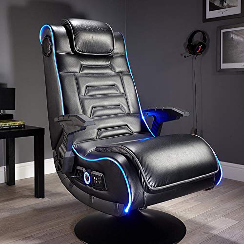 X Rocker Evo PRO 4.1 Chair-Sedia da Gaming, Colore: Nero, Pelle Sintetica, XXLarge