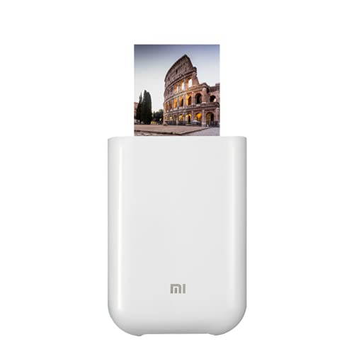 Xiaomi Mi Portable Photo Printer, Stampante Laser Portatile, Carta fotografica lucida, Stampa termica, Connessione Bluetooth   USB   WLAN, Bianco, Versione Italiana
