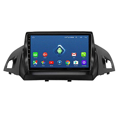 XMZWD Android 8.1 Navigatore GPS per Auto Touchscreen HD da 9 Pollici, per Ford Kuga Escape 2013-2017 Supporto WiFi Controllo del Volante(Contiene Telecamera Riscaldatore Auto)