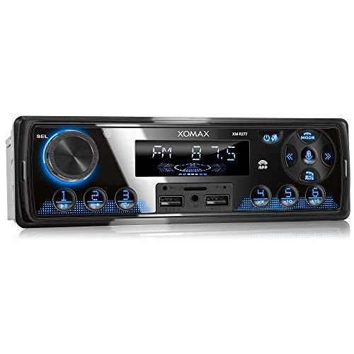 XOMAX XM-R277 Autoradio con vivavoce Bluetooth, FM, USB, SD, MP3, AUX-IN, 1 DIN