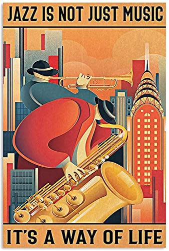 YYLPRQQ Poster di Sassofono Saxophone Jazz Non È Solo Musica È Un...