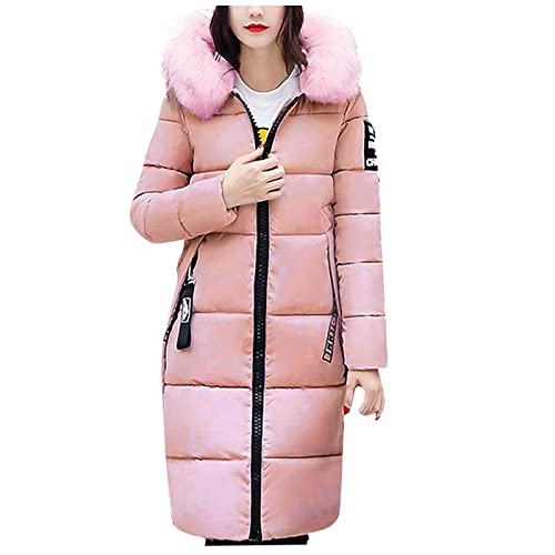 Zldhxyf Giacca Termica Invernale Cappotto invernale da donna in cotone a maniche lunghe con cappuccio caldo alla moda invernale Piumino Cento Grammi