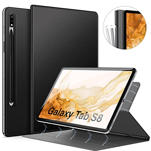 ZtotopCase Custodia per Samsung Galaxy Tab S8 S7, Slim Magnetica Cover con Funzione Sleep Wake per Samsung Galaxy Tab S8 2022 S7 2020 11 Pollice, Nero