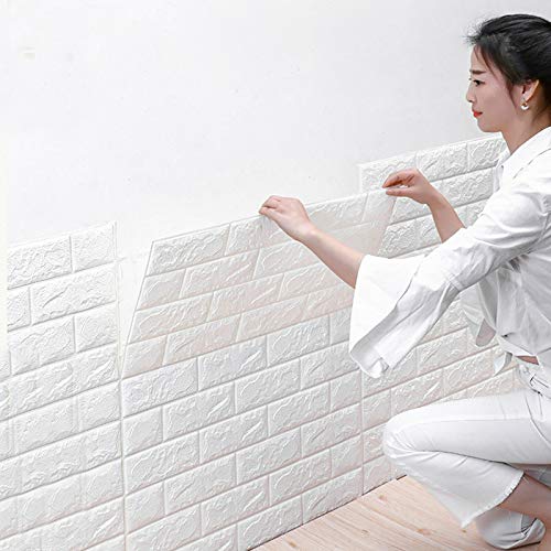 10 pezzi pannelli adesivi 3d, impermeabile autoadesivo mattoni adesivi da parete pannelli rivestimenti resistenti all umidità carta da parati per bagno a cucina