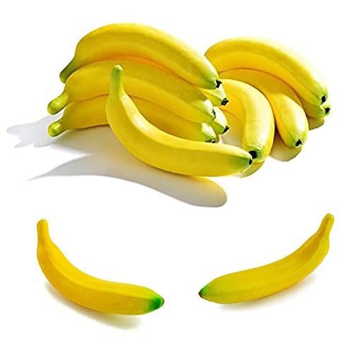 10 pz Banane Artificiali Simulazione realistica Schiuma di Frutta Finta Banane Gialle per la tavola Cucina Decorazione frutta finta decorativa per Feste Fotografia Puntelli per La Decorazione di Feste