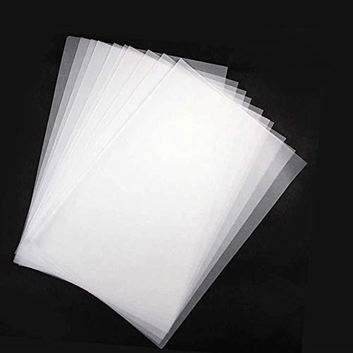 100 fogli di carta trasparente da 70g qm, DIN A4 stampabili, carta da lucidi trasparente bianca formato 210 x 297 per stampa, disegno, artigianato, design Carta trasparente (70 g, 100 fogli)