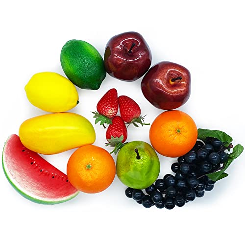 13 pezzi di frutta artificiale, decorazione per la casa di frutta f...