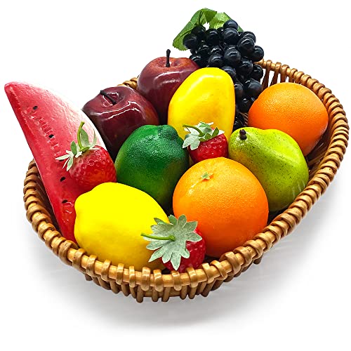 13 pezzi di frutta artificiale, decorazione per la casa di frutta f...