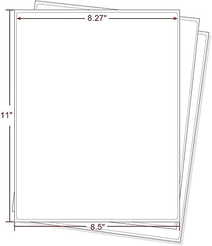 A4 Etichette adesive bianche, 1 per foglio, 100 fogli, 210x297 mm E...