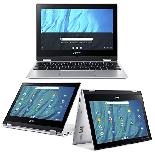 Acer Chromebook Touchscreen Spin 311 CP311-3H-K14Q Notebook con Processore MTK MT8183 con Octa-core CPU, Ram 4 GB, 64 GB eMMC, Display 11.6  HD Multi-Touch LCD, Mali-G72 MP3, Chrome OS, Silver