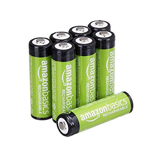 Amazon Basics - Batterie AA ricaricabili, pre-caricate, confezione da 8 (l’aspetto potrebbe variare dall’immagine)
