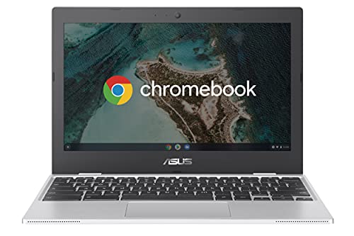 ASUS Chromebook CX1100CNA#B08CGM2X82, Notebook Thin and Light, 1.2 kg, 17.4 mm, 11,6  HD Anti-Glare, Intel Celeron N3350, RAM 4GB, 32GB eMMC, Sistema Operativo Chrome, Argento