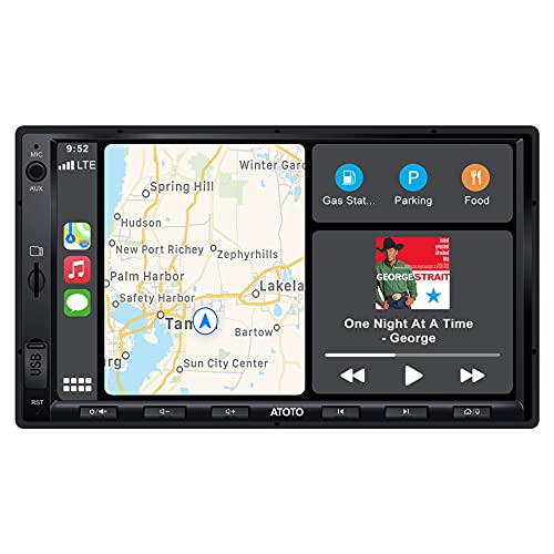 ATOTO F7 Autoradio 2 DIN con Android Auto e CarPlay, 7 pollici Video e audio per auto nel cruscotto, Mirrorlink, Bluetooth, ingresso video HD, fino a 2TB SSD e 512GB SD (standard F7G2A7SE)
