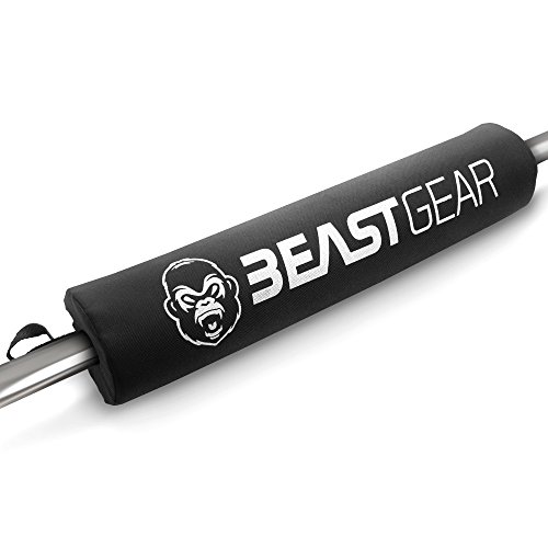 Beast Gear Squat Pad - Cuscinetto Bilanciere e Pesi - Cuscini Ammortizzanti per Sbarra Hip Thrust - Manicotto in Spugna - Protezione Collo e Spalle